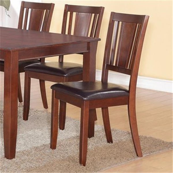 Wooden Imports Furniture Llc Wooden Imports Furniture DU-LC-MAH Dudley Dining Chair with Faux Leather Upholstered Seat - Mahogany DUC-MAH-LC